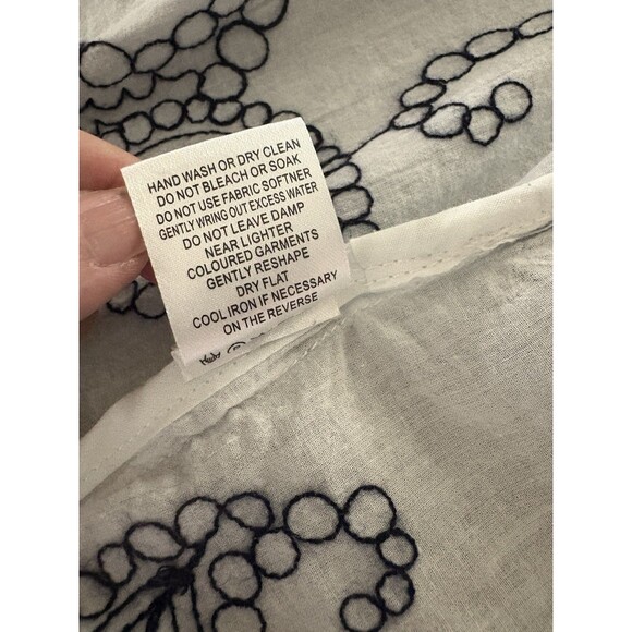 Adore Duster Size M White & Demin Paisley Embroidery Studded Long Vest - Picture 10 of 12